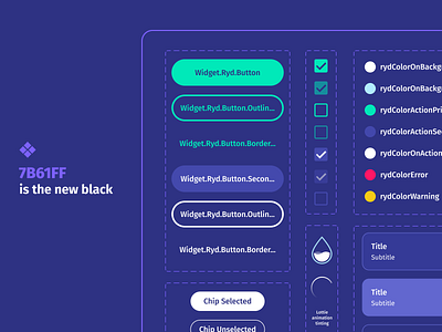 7B61FF is the new black design system