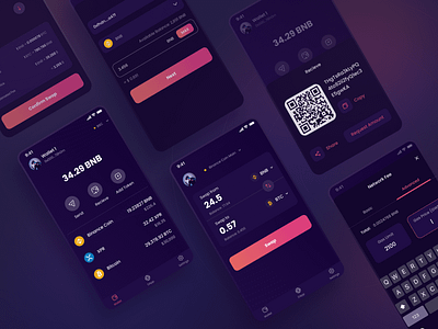 iSwap Crypto Wallet App app blockchain crypto crypto wallet dapp exchange mobile mobile app online wallet product design solution swap ui uiux ux wallet