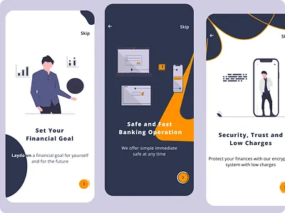 Onboarding screen app design icon logo ui ux vector