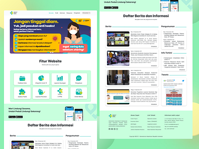 Redesign Landing Page Web Kemenkes RI covid 19 design goverment green healty kemenkes ui ux web white