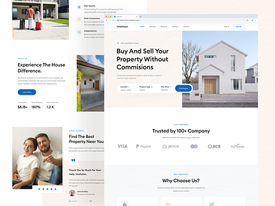 Real Estate Home Page 😑 app design dribbble figma graphic design homepage illustration landingpage minimalist nazmi javier realestate shot ui uidesign unspace userinterface uxdesign webdesign website