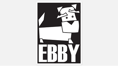 Ebby street art adobe illustrator black and white bw design designer dog dog dog art geometric geometric design graffiti sticker graphic art high impact illustration impact puppy schnauzer sticker street art vector vector art