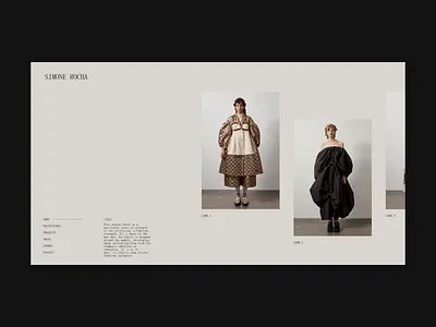 Simone Rocha Collection clothes clothing collection design ecomm ecommerce elegant fashion high end horizontal scroll luxury minimal pdp product ui web