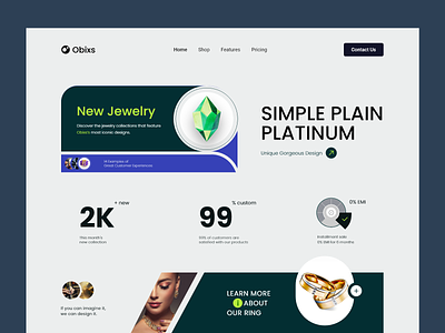 Jewelry landing page design diamond e-commerce ecommerce jewelery jewellery jewellery shop landing page ring shop store web website