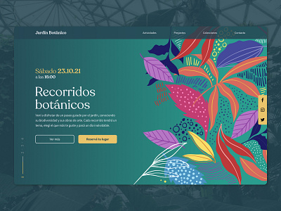 Daily UI Challenge #003 - Jardín Botánico Landing Page botanic daily ui dailyui figma green landing landing page nature ui ui design uiux ux ux design uxui design web web design