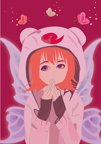 An Angel Fairy Anime branding design drawing graphic design illustration logo mascot portrait vector vector art