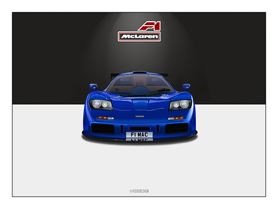 McLaren F1 - 1 in a Series design illlustration illustration vector