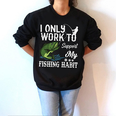 Fishing 🎣 Lover T-shirt branding design fishing t shirt illustration logo t shirt t shirt mockup tee tee design typography