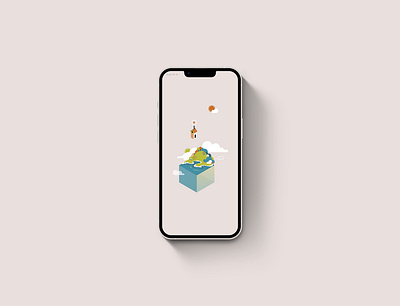 Jello World mobile background adobe illustrator adobe photoshop design flat graphic design illustration island isometric jello wallpaper