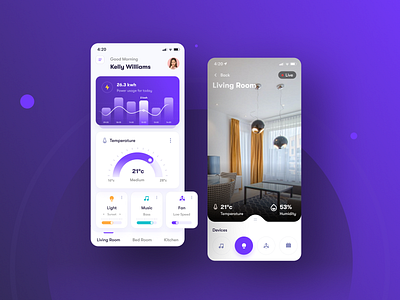 IOT App Design Exploration analtics animation app branding design galaxyweblinks graph icon illustration iot landing page logo minimal smart home ui vector