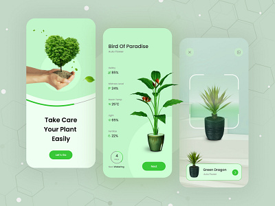 Plant Care App Ui 3d animation app app kit app ui branding design freebie graphic design illustration logo motion graphics plant plant care plant shop ui ui design ui free kit ui kit web design