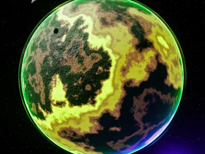 Radiated Planet - 3D Blender 3d 3dblender blender blender3d design graphic design planet radiation space