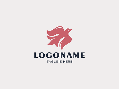 Bird Flower Logo bird flowers logo logotype nature