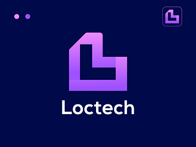 Loctech - Modern L Letter Mark Logo Design app icon logo brand brand identity branding design identity illustrator l letter logo l logo letter logo logo logo design logomark logotype modern logo monogram print software company logo tech technology vector icon mark symbol