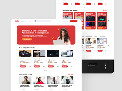 Skillt - Online Learning Website branding course design illustration job landing page learning learning platform logo minimal typography ui uiux user experience user interface ux uxui