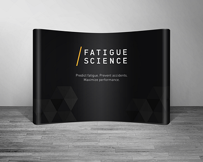 Tradeshow Booths - Fatigue Science backdrop banner billboard ad branding design graphic design illustration pop up retractable