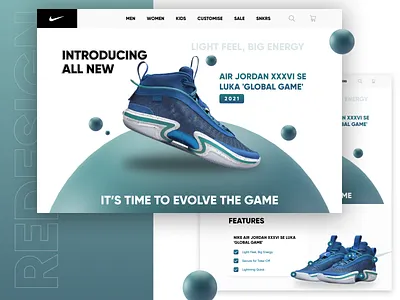 Nike Website Redesign adidas branding design fashion figma jordan kicks marketing nike nikeairmax photoshop product product launch redesign sneaker addict sneakerhead ui ux web design yeezy