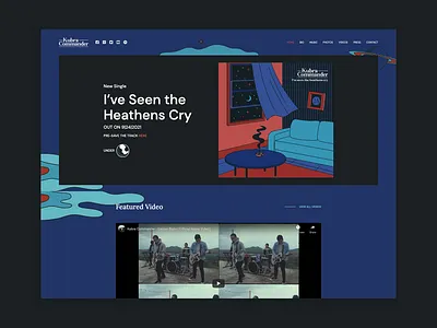 Kubra Commander Website band design music ui website