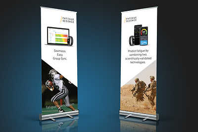 Banner - USA Fatigue Science Trade-show backdrop banner billboard ad branding design graphic design illustration pop up retractable roll up trade show tradeshow tri fold