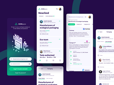 WORKspace app concept app minimal mobile ui ux work