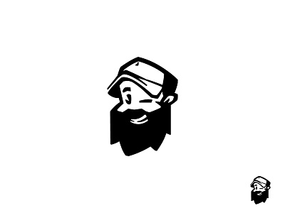 Cartoon Bearded Dad (Logo for sale) beard bearded branding cartoon character design dad design illustration logo logo design mascot mascot design