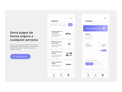Payfast (Invoice) app design invoice pay ui ux