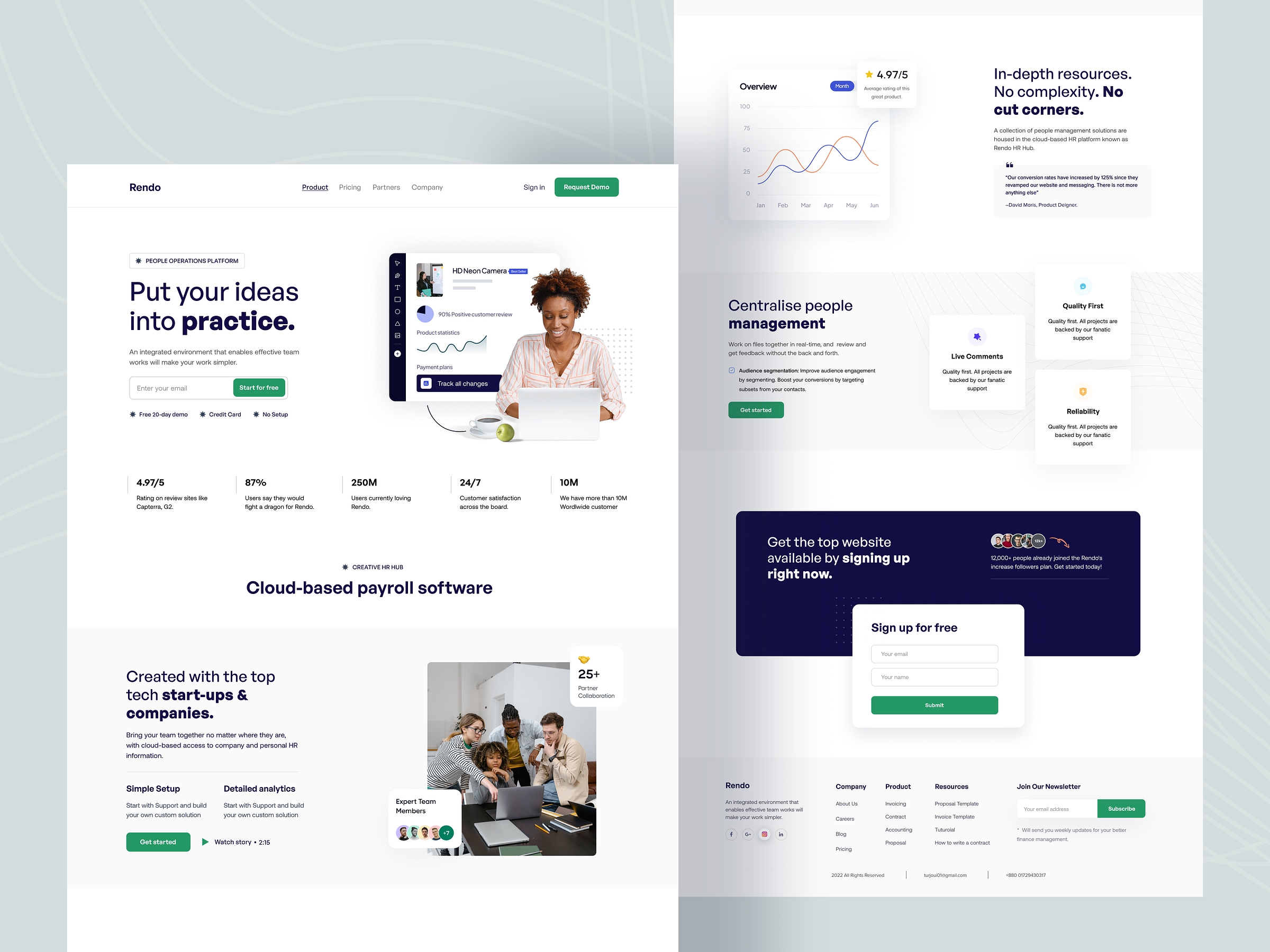 Rendo Website UI 2022 by Turja Sen Das Partho on Dribbble