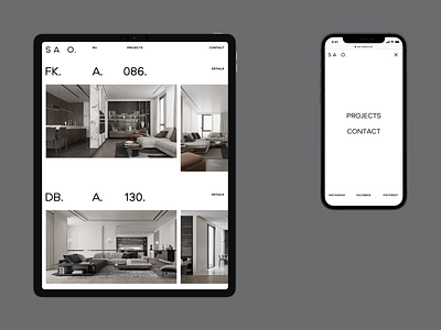 SAO. — Website Design branding clean grid minimal ui uiux ux web