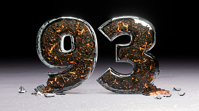 Glass & Lava 3d 3d modeling 3d rendering c4d cinema 4d redshift