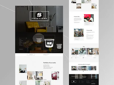 Landing page for a supplier of decorative plaster and materials building materials decorative materials design interior interior design landing page ui ux web