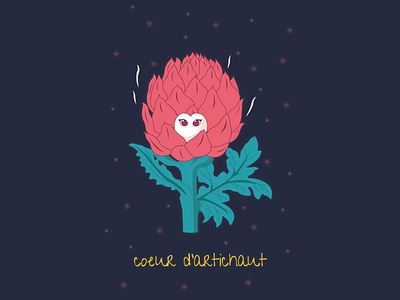 Coeur d'artichaut cute design illustration illustrator illustrator art