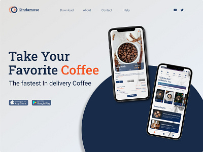 Coffee Delivery Service animation app branding design design expert flat graphic design icon illustration kikiwiranda logo minimal mockup motion graphics typography ui ux vector web website