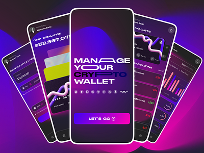 Crypto Wallet App app branding crypto crypto app design design app ui ux vector wallet app web design