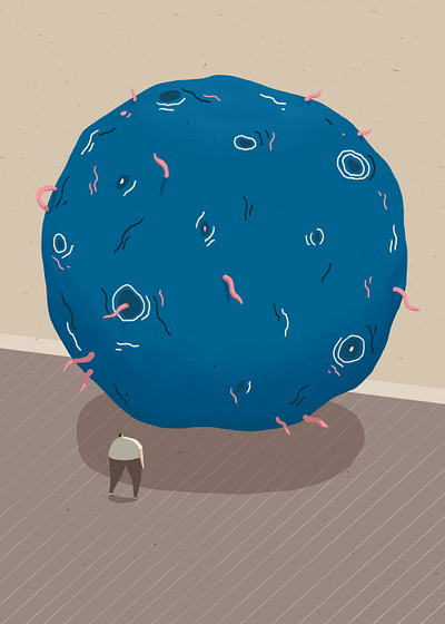 Mental Health anxiety blue brains character charity depressed depression health illustration lonely mental health mindfulness monster nhs stuck the mind thinking thoughts