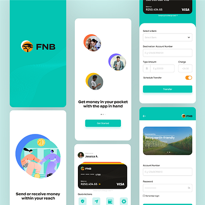 FNB UI Redesign 1 bankui branding finance graphic design logo redesign ui