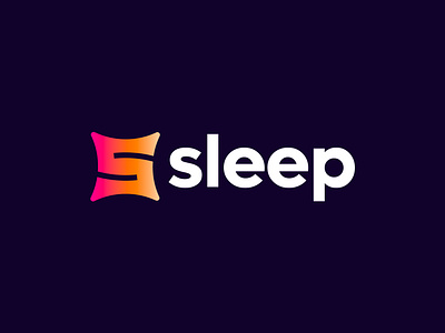 S + pillow logo concept ( for sale ) app branding logo monogram night pillow s sleep sleeping