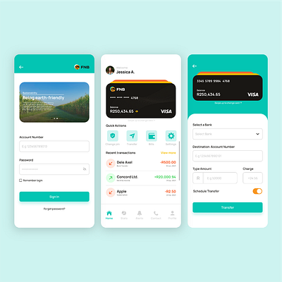 FNB UI Redesign 3 animation branding design finance graphic design illustration ui uiux ux