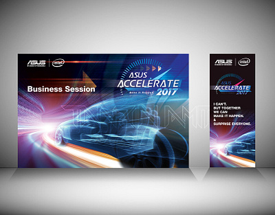 Backdrop Design Asus backdrop banner billboard ad branding design event banner graphic design illustration pop up retractable roll up trade show tradeshow