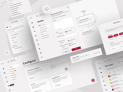 Engati Chatbot Builder builder cards chat chatbot clean components dashboard depth design system interactive messaging modern navigation platform shadow simple ui design uitypography web app website