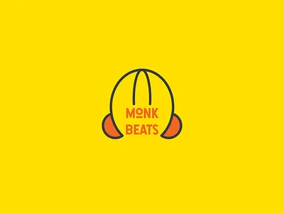 Monk Beats adobe illustratior branding creative customlogo graphic design headphone logo music