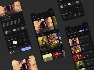 Cinema Movie App booking cinema cinemaapp design glassmorphic glassmorphism homepage movie movieapp movies navigation purchase resultspage search searchbar searchpage ui uidesign ux uxdesign