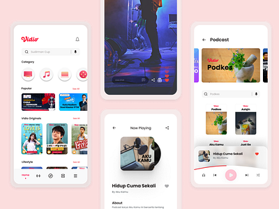 Redesign Vidio App (Streaming Online) mobile netflix streaming ui vacancies