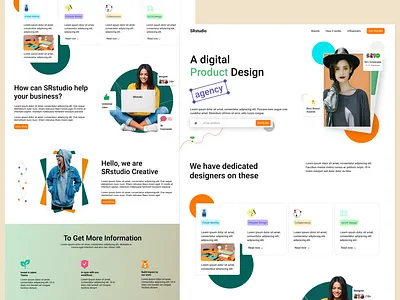 Digital Agency Landing Page Design agency agency website app branding concept design graphic design icon illustration logo typography ui ux vector website website design