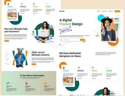 Digital Agency Landing Page Design agency agency website app branding concept design graphic design icon illustration logo typography ui ux vector website website design