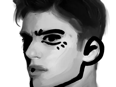 Digital artwork by Simon Waldner art design digitalpainting drawing eyes face facestructure illustration portrait