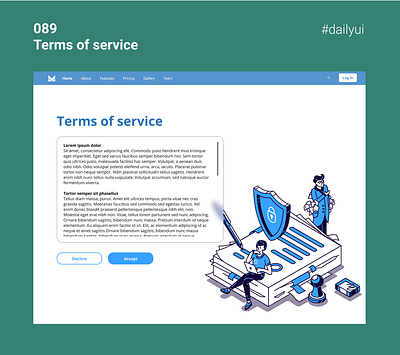 #089 Terms of service dailyui dailyui 089 dailyuichallenge terms of service