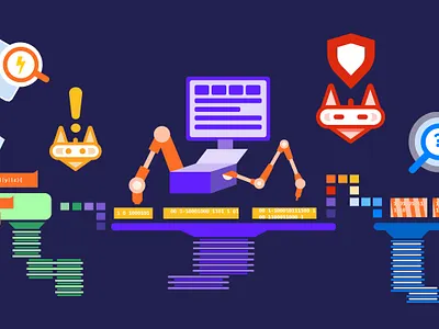 illustration for a blog post illustration machine robot robotic scan security