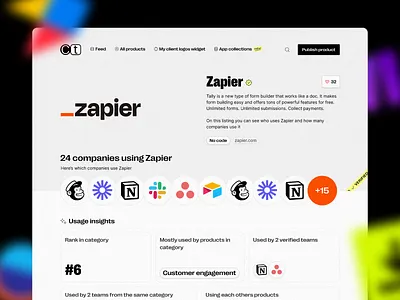 Product listing page redesign blur header iteration landing logos noise product page redesign