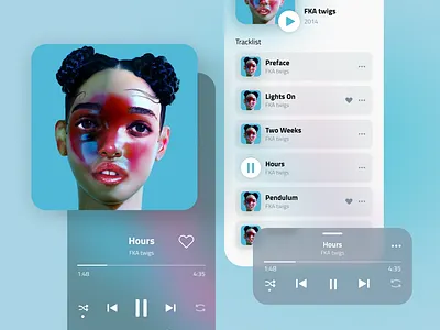 Mobile App UI browse design graphic design intercace design interface mobile mobile app music music app music player player playlist streaming streaming app tracklist ui user interface ux uxui vector