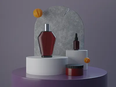 Bludline 3d 3d art blender blood cosmetic cycles digital art halloween october perfume products pumpkin spooktober stone